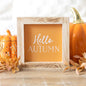 Orange Hello Autumn Wooden Frame Sign