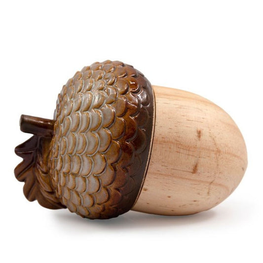 8.5cm Jasmine Glass Acorn Candle Pot