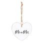 Mr and Mrs Hanging Heart Sentiment Sign